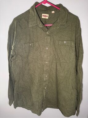 RedHead Olive Green Casual Shirt with Patch Label